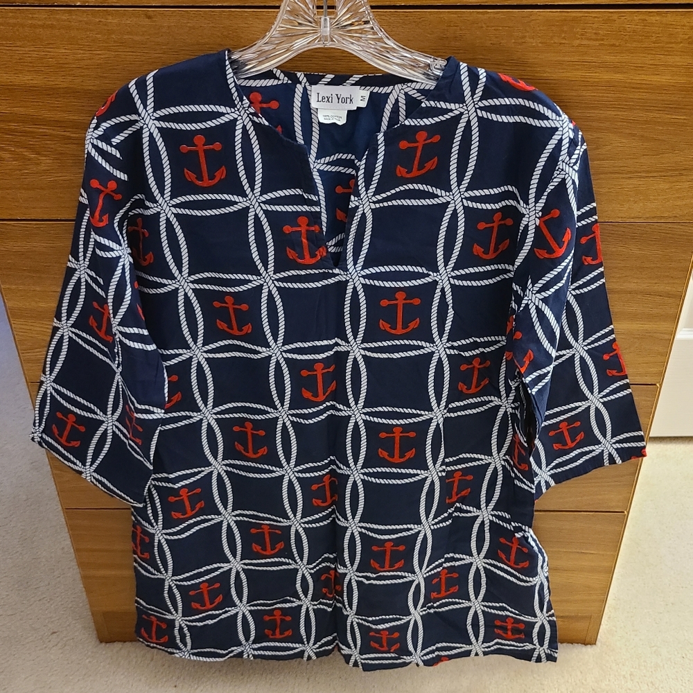 Nautical cotton tunic